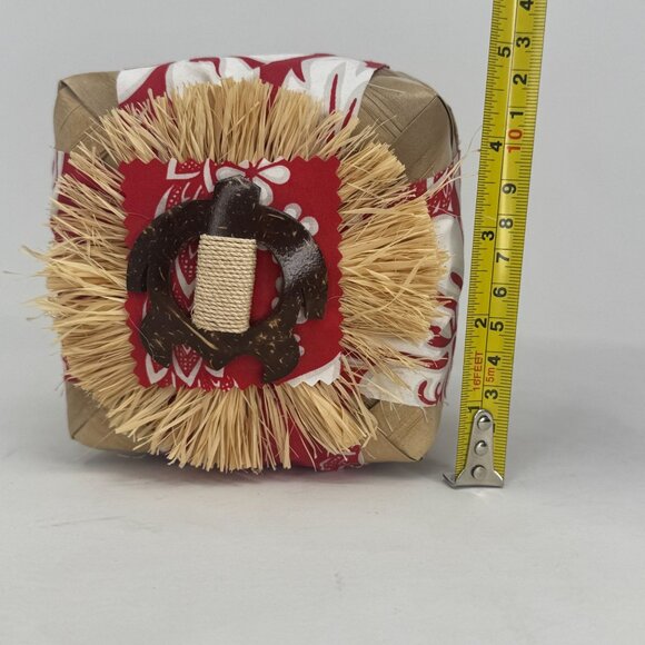Hawaiian Handmade Natural Fiber Woven Lidded 2 PC Box Set Tiki Island Gift Boxes - Picture 13 of 13